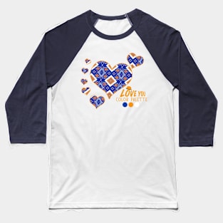 Love Flower Geometric Blue Colorful #3 Baseball T-Shirt